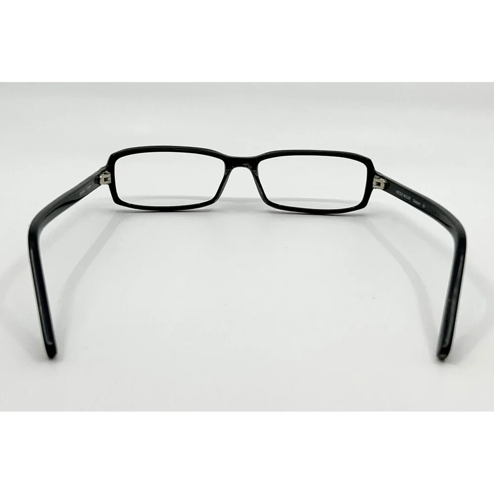 Nicole Miller Eyeglasses Womens Black Smolder Rhinestone Rectangular 135mm